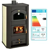 Prity - Wasserführender Kaminofen mit Backfach fg W20 BImSchVII 17.3 + 6.5 kw