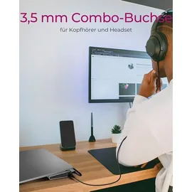 Icy Box RaidSonic ICY Box IB-DK2106-C Multiport-Adapter, USB-C 3.0 [Stecker] (60629)