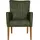 Home Affaire Armlehnstuhl »King«, Samtvelours, Esszimmerstuhl, Beingestell Massivholz Eiche oder Buche wengefarben grün