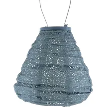 lumiz Lampion Solarlampe Tulip 20 Fiore Grey Blue graublau Ø 20 cm - Tyvek®