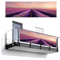 MuchoWow Balkon-Sichtschutz, Violett, Kunststoff, Rechteckig, 300x90 cm, Sonnen- & Sichtschutz, Sichtschutz Garten, Balkon Sichtschutze