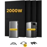 EcoFlow Stream Ultra, All-in-One Speicher für Balkonkraftwerke, mit 4 x 500 Bifaziale Solarmodule, by Powerness - Stream Ultra + Stream AC Pro | 3840Wh / ohne Zubehör / Standardversand