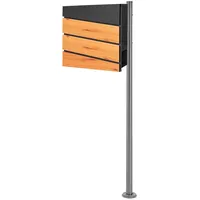 ML-Design Standbriefkasten mit Zeitungsfach und Pfosten Briefkastenanlage