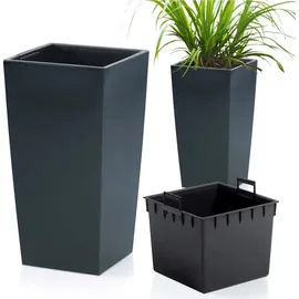 Prosperplast Urbi 49 Liter, Kunststoff, 32,5 x 32 x 61 cm Anthrazit