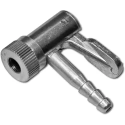 Winkelstück zum Aufpumpen von Reifen 8mm verchromtes Messing P/KT8