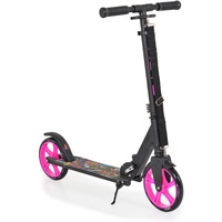 Byox Kinderroller Flurry klappbar, Seitenständer, höhenverstellbar, PU-Räder pink