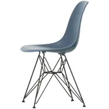 Vitra - Eames Plastic Side Chair DSR RE, basic dark / meerblau (Filzgleiter basic dark)