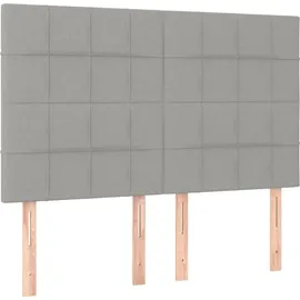 vidaXL Boxspringbett 140 x 200 cm Hellgrau