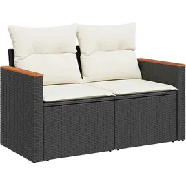 vidaXL Garten-Lounge-Set 8-tlg. schwarz