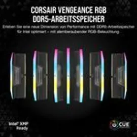 Corsair Vengeance RGB - DDR5 - Kit - 32 GB: 2 x 16GB, 7200 MHz, DDR5-RAM, DIMM), RAM, Schwarz