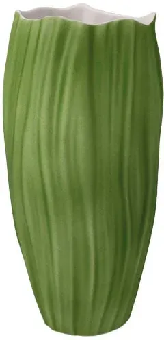 Tischvase KAISER PORZELLAN "Spirulina", grün, H:20cm Ø:10cm, Biskuitporzellan, Vasen, Vase aus Biskuit-Porzellan, im zeitlosen Design, Höhe ca. 20 cm