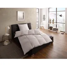 Fjödur Gänsedaunenbettdecke FJÖDUR "Franzisk, Bettdecken für Sommer oder Winter, Decke", weiß, B:155cm L:220cm, Bezug: 100% Baumwolle. Füllung: 100% Gänsedaunen, Bettdecken, Bettdecke 135x200, allergiker geeignet (für Hausstauballergiker)