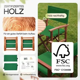 CASARIA Regiestuhl Gartenstuhl 54 x 46 x 87 cm grün