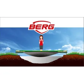 Berg Toys BERG Trampolin Ultim Champion 500 x 300 cm FlatGround grau + Netz Deluxe XL