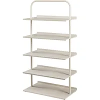 [en.casa] Schuhregal Poytya Stahl 119x60x32 cm Champagne
