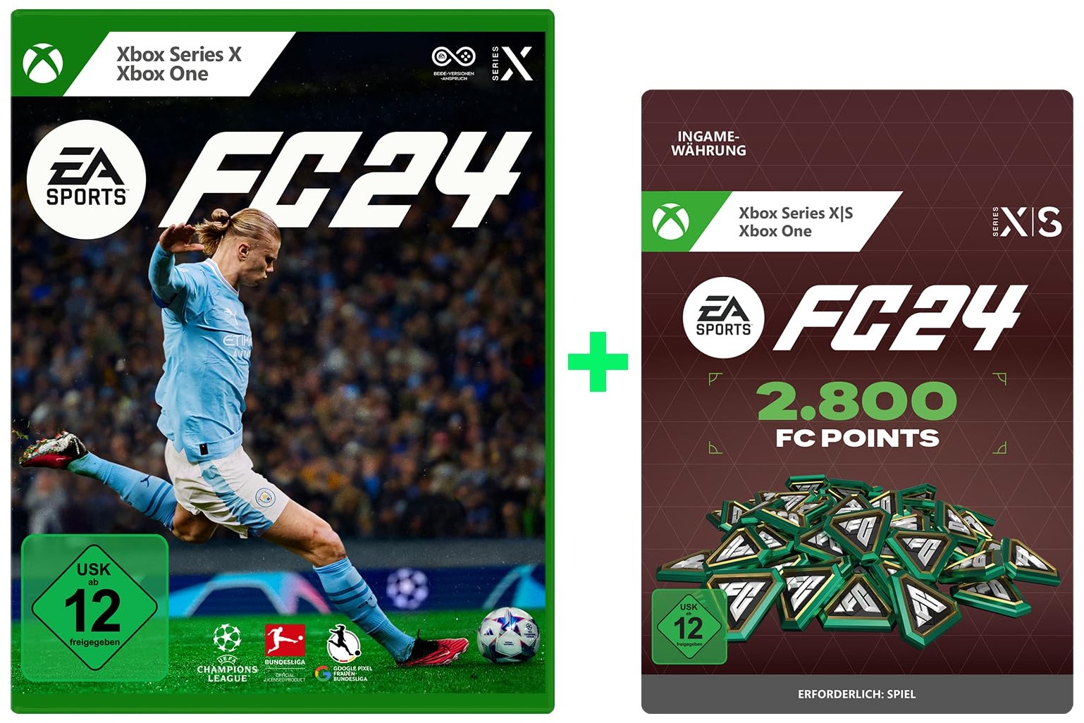 EA SPORTS FC 24 Standard Edition Xbox One / Xbox Series X | Deutsch + EA SPORTS FC 24 2800 Ultimate Team Points | Xbox One/Series X|S - Download Code