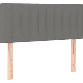 vidaXL Boxspringbett 100 x 200 cm Dunkelgrau