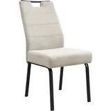 HELA 4-Fußstuhl ELVAS (1 St), XL-Sitzbreite, mit Federkorb, 140kg belastbar beige