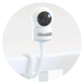 Chipolino Babyphone Atlas, Babyeinheit, flexibler Silikonständer weiß