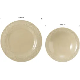 SELTMANN WEIDEN Beat Tafelservice 12-tlg. sandbeige