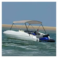 vidaXL Sonnenschutz 2-Bow Bimini Top 180 x 130 x 110 cm Grau