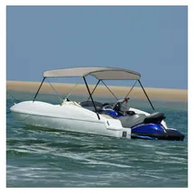 vidaXL Sonnenschutz 2-Bow Bimini Top 180 x 130 x 110 cm Grau