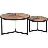 m2 2-Satztisch Oxford Holz Schwarz