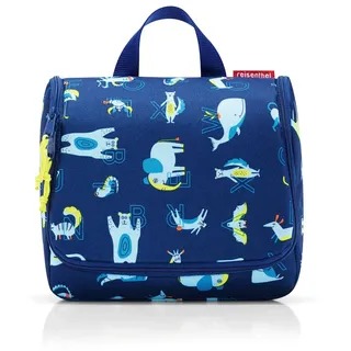 reisenthel toiletbag Kids ABC Friends Blue - praktischer Kulturbeutel mit Haken, wasserabweisendes Material