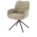 Henders & Hazel Riley Armlehnstuhl 4-Fuß Gestell + drehbar Stoff Cadiz - Graphit