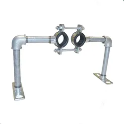Fixpunktschelle für Doppelrohr reduziert (Ausführung: 40/25mm. Ø160 mm)