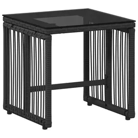 vidaXL Gartenlounge Set 11-tlg. Schwarz