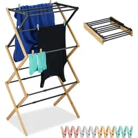 Relaxdays Klappbarer Wäscheständer - Schwarz