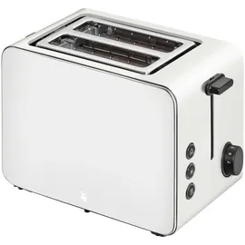 WMF Stelio Toaster 2 Scheiben Edelstahl, Doppelschlitz Toaster mit Brötchenaufsatz, Bagel-Funktion, 7 Bräunungsstufen, 900 W, Toaster edelstahl matt grau