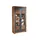 Massivmoebel24 Vitrine Sheesham 103 x 40 x 201 cm Gebeizt
