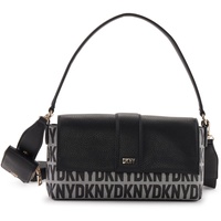DKNY Women's Chriselle Flap Demi Shoulder Bag, Black