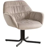 KADIMA DESIGN Loungesessel Samt Beige