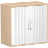 Geramöbel Flex Rollladenschrank silber/buche 1 Fachboden