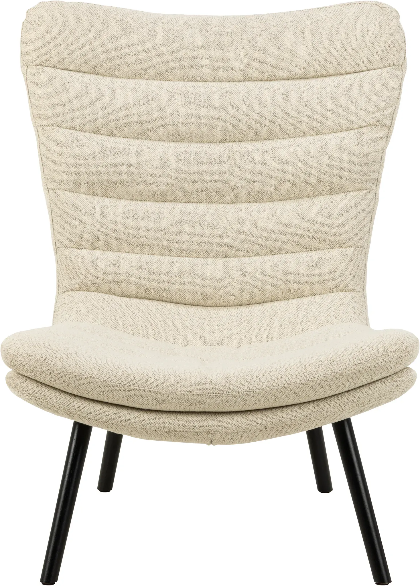 Loungesessel ACTONA GROUP "Grafton Lehnstuhl, Relaxsessel, Polstersessel" Sessel Gr. Luxus-Microfaser, B/H/T: 82 cm x 102 cm x 92,5 cm, beige (creme) Ruhesessel, Bouclé, schwarze Massivholzbeine, horizontale Nähte