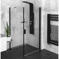 Polysan s.r.o. Komplettdusche ZOOM Black Eckige Duschkabine 800x800mm L/R Variante, BxT: 80x80 cm, Polysan-ZL1280BZL3280B-SET