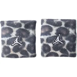 Nike Jordan Dri‐FIT Terry Wristbands 2er Pack Printed – Basketball Schweißbänder – Sport Wristbands für Training & Fitness, Black/Black/White,