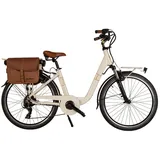 VENICE - I love Italy Elektro-Citybike MONOTUBO CLASSIC Lady 26 Zoll, BEIGE CAPPUCCINO