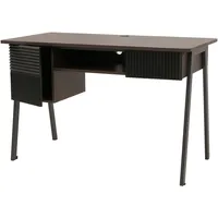 Mendler Schreibtisch HWC-O40 Walnuss