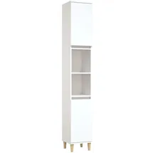 vidaXL Badschrank 30 x 30 x 190 cm Weiß Holzwerkstoff