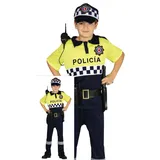 Fiestas GUiRCA Polizei Kostüm Kinder - Mädchen u. Jungen Polizei Kostüm inkl. Polizei Uniform, Polizeimütze Kinder - Alter 3-4 J.- Kostüm Polizei Kinder für Karneval, Fasching Kostüm Kinder Junge