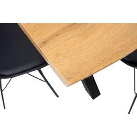 Sam Baumkante 180 x 76 x 90 cm Wildeiche schwarz