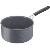 Lagostina Tempra Mineral, langer Griff, aus Stahl und Aluminium, mit Mineralien-Beschichtung, Ø 16 cm, Griff aus Silikon, Steinoptik, geeignet für alle Wärmequellen