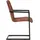 vidaXL Freischwinger Leder braun 2er Set