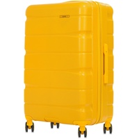 OCHNIK Großer Koffer | Hartschalenkoffer | Material: PC | Farbe: Gelb | Größe: L | Maße: 78×51×29,5 cm| Volumen: 96 l | 4 Rollen | Teleskopstange aus Aluminium