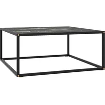 vidaXL Couchtisch Schwarz Marmor-Optik 80 x 80 x 35 cm