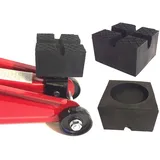 sarian Gummiauflagen zum Reifenwechseln über 50 Varianten Rangierwagenheber Wagenheber Hebebühne Gummiklotz Auflage Unterstellbock Gummiblock Auto KFZ PKW Schutz Kratzer rund eckig